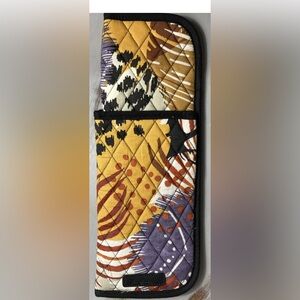 Vera Bradley "Painted Feathers" Curling Iron pocket